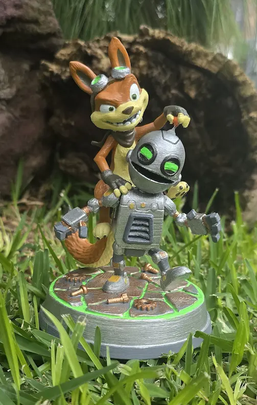 Figuras Daxter y Clank impresas en 3D