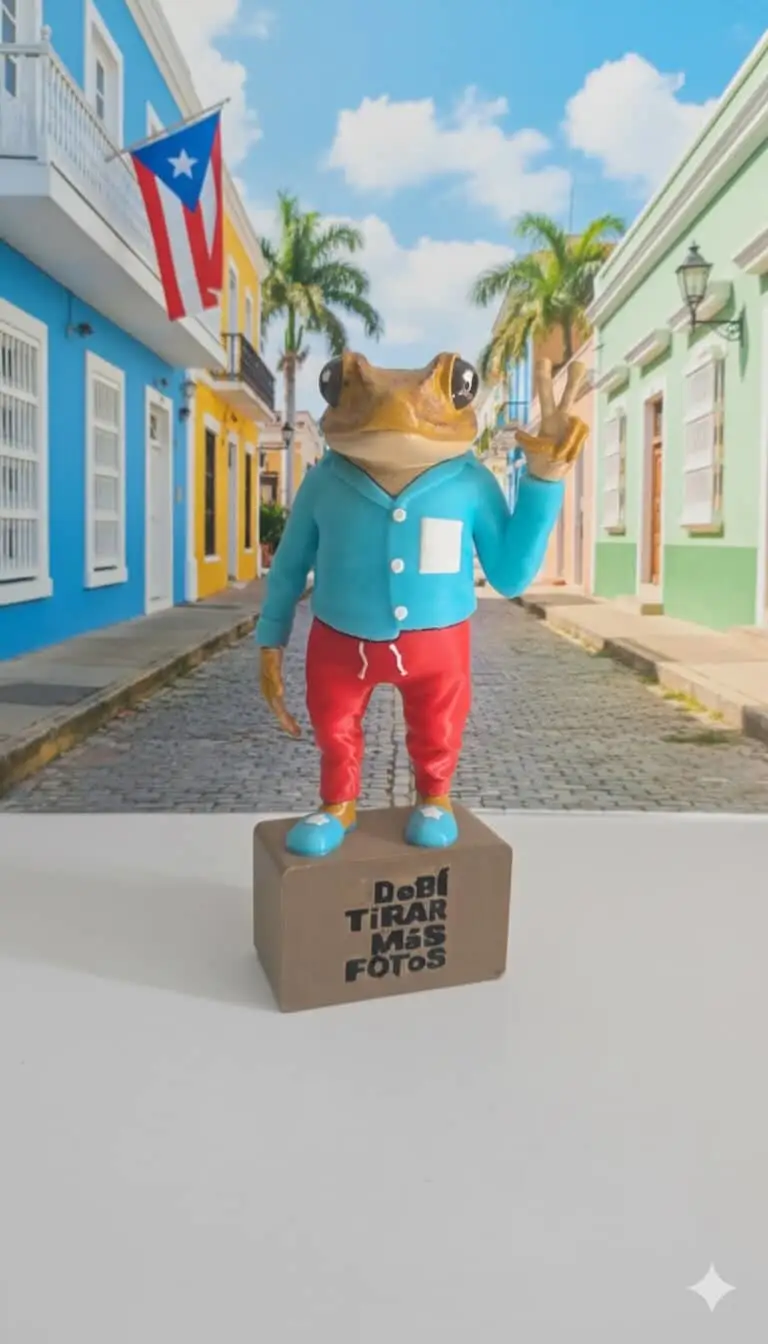 Figura de sapo impresa en 3D